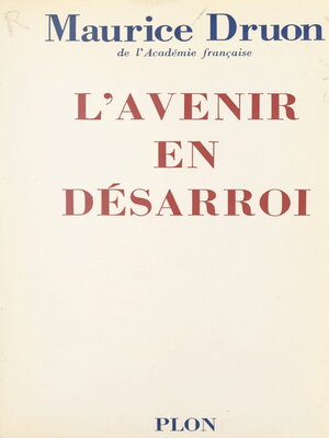 cover image of L'avenir en désarroi